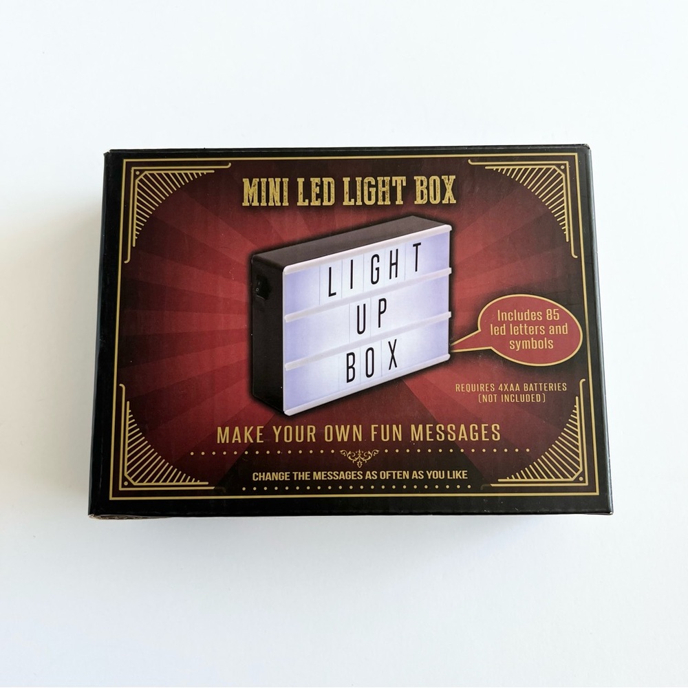 Mini LED Light Up Box Sign